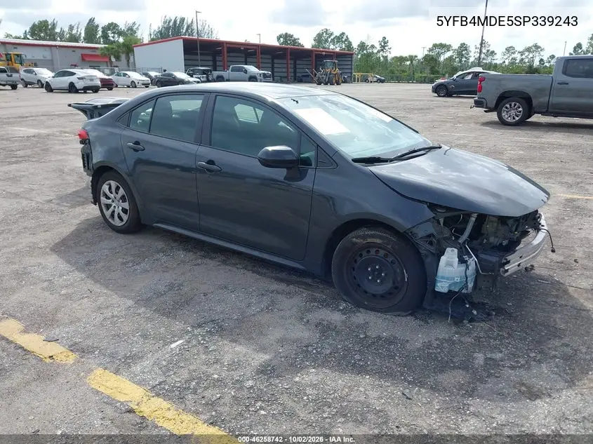 TOYOTA COROLLA 2025, VIN 5YFB4MDE5SP339243