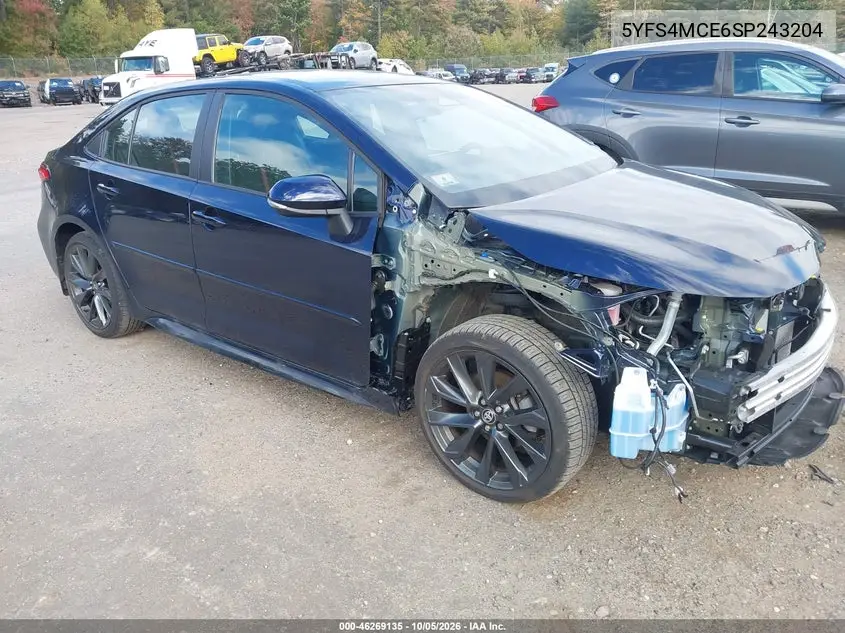TOYOTA COROLLA 2025, VIN 5YFS4MCE6SP243204