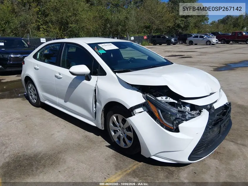 TOYOTA COROLLA 2025, VIN 5YFB4MDE0SP267142