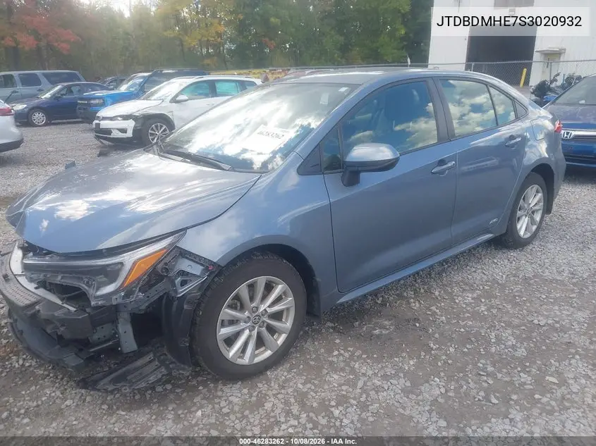 2025 TOYOTA COROLLA VIN JTDBDMHE7S3020932 — фото 2