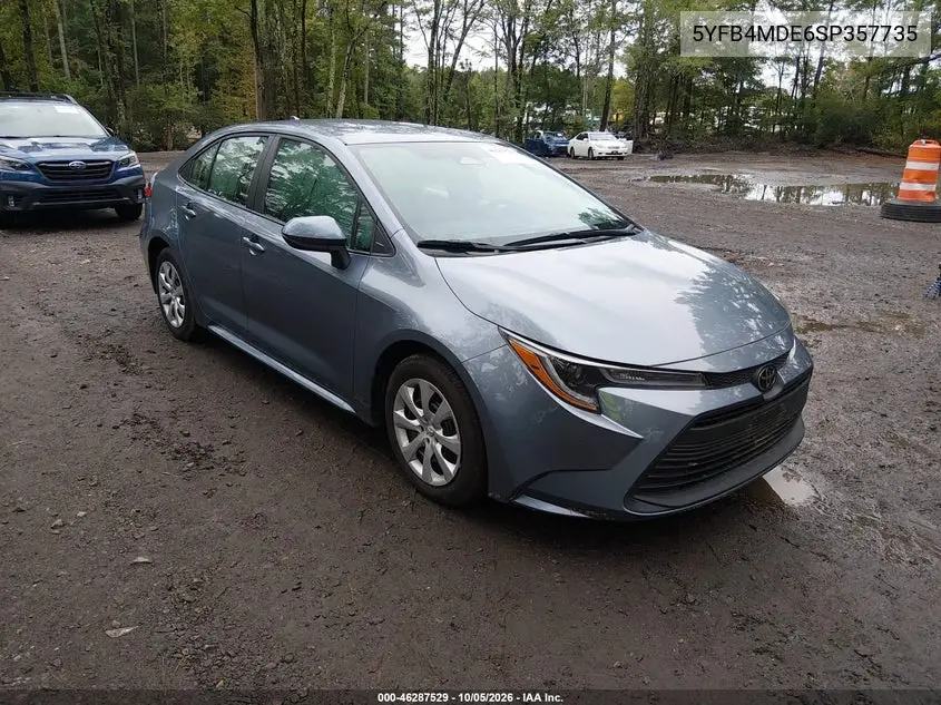 TOYOTA COROLLA 2025, VIN 5YFB4MDE6SP357735