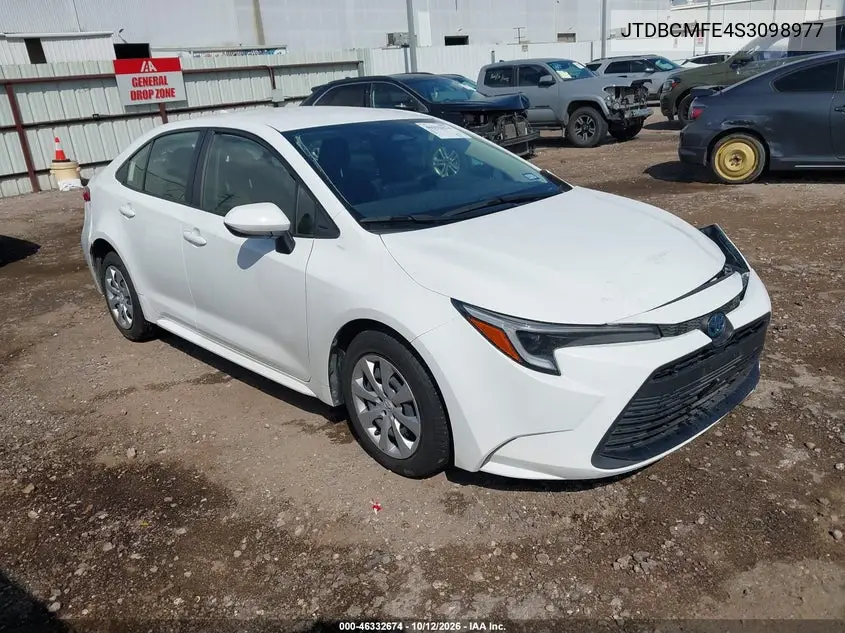 TOYOTA COROLLA 2025, VIN JTDBCMFE4S3098977
