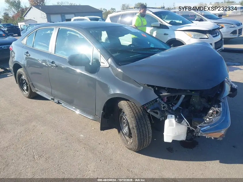 TOYOTA COROLLA 2025, VIN 5YFB4MDEXSP232334