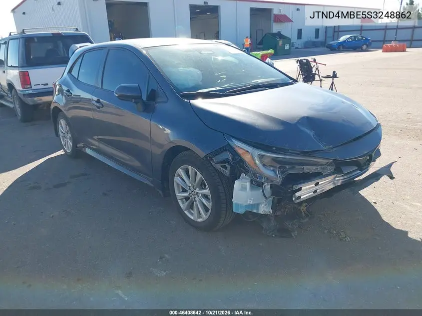 TOYOTA COROLLA 2025, VIN JTND4MBE5S3248862