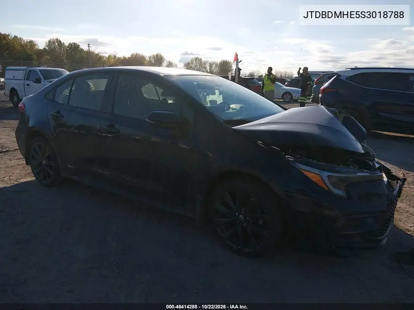 TOYOTA COROLLA 2025, VIN JTDBDMHE5S3018788