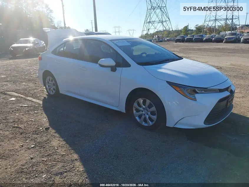 TOYOTA COROLLA 2025, VIN 5YFB4MDE5SP300300