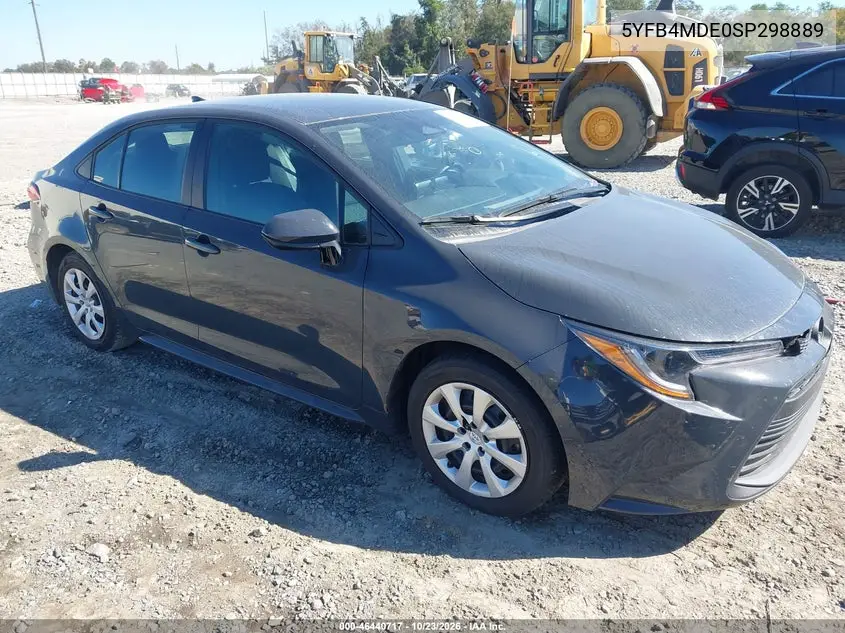 TOYOTA COROLLA 2025, VIN 5YFB4MDE0SP298889