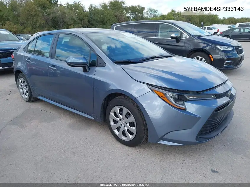 TOYOTA COROLLA 2025, VIN 5YFB4MDE4SP333143
