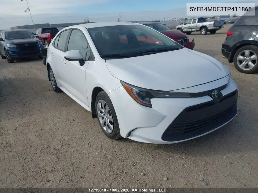 TOYOTA COROLLA 2026, VIN 5YFB4MDE3TP411865