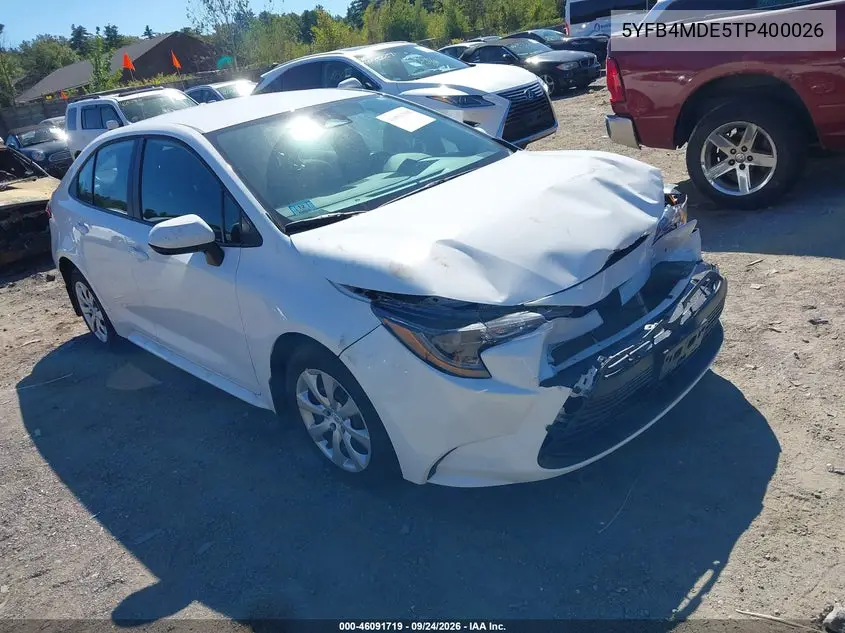 TOYOTA COROLLA 2026, VIN 5YFB4MDE5TP400026