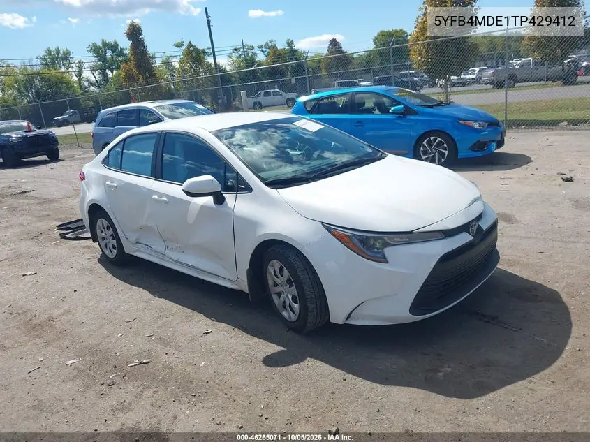 TOYOTA COROLLA 2026, VIN 5YFB4MDE1TP429412