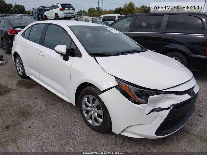 TOYOTA COROLLA 2026, VIN 5YFB4MDE6TP362645