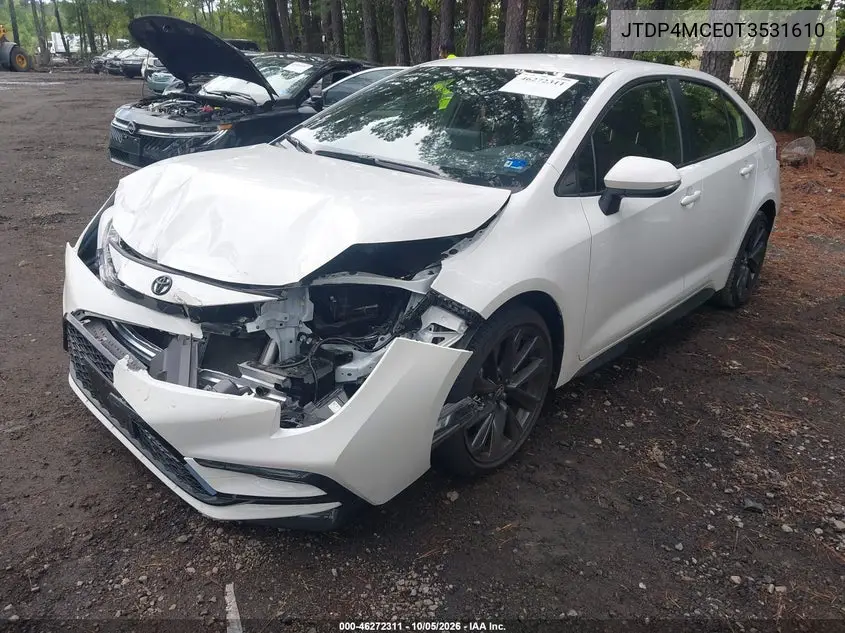 2026 TOYOTA COROLLA VIN JTDP4MCE0T3531610 — фото 2