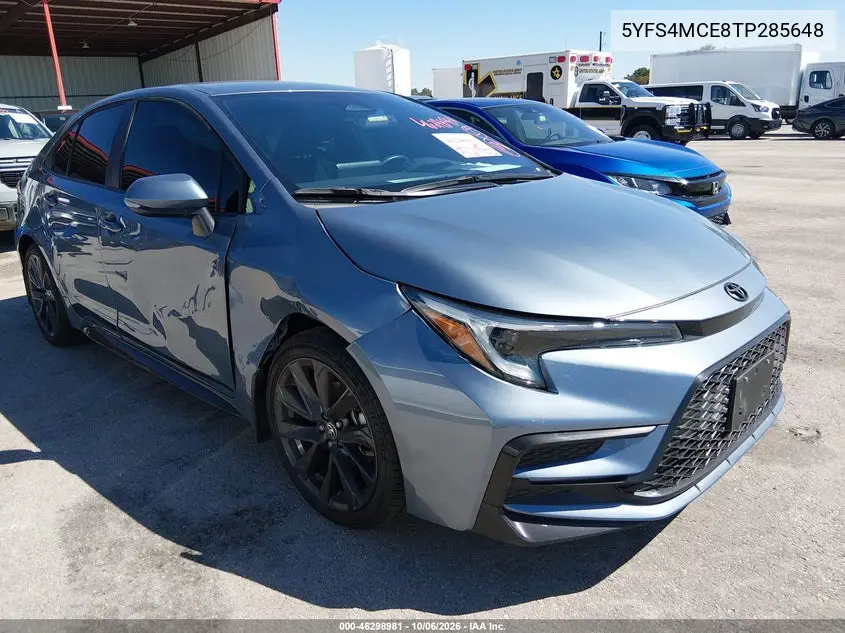 TOYOTA COROLLA 2026, VIN 5YFS4MCE8TP285648