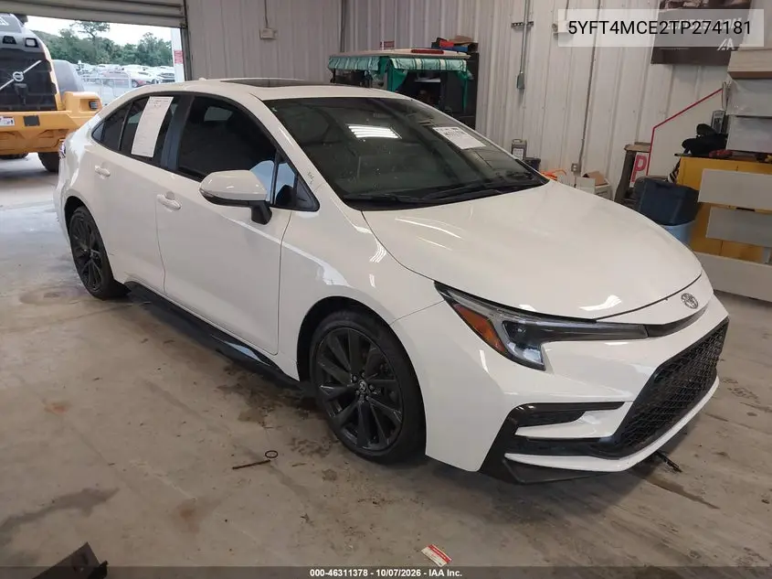 TOYOTA COROLLA 2026, VIN 5YFT4MCE2TP274181