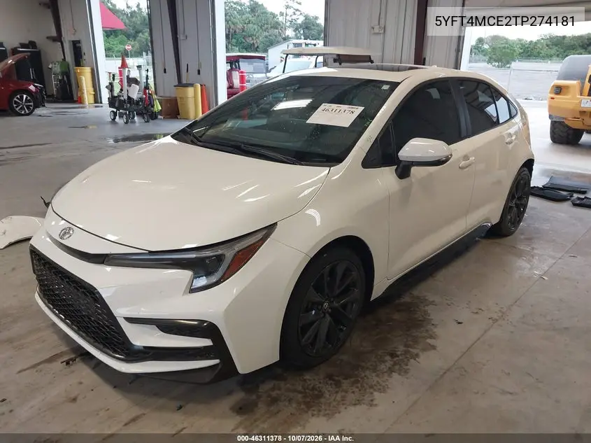 2026 TOYOTA COROLLA VIN 5YFT4MCE2TP274181 — фото 2