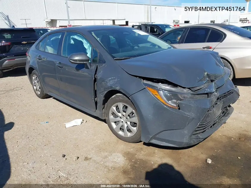 TOYOTA COROLLA 2026, VIN 5YFB4MDEXTP451764