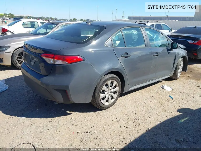 2026 TOYOTA COROLLA VIN 5YFB4MDEXTP451764 — фото 4