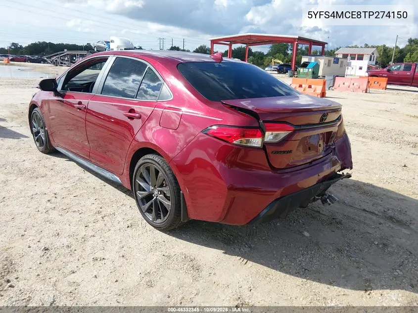 2026 TOYOTA COROLLA VIN 5YFS4MCE8TP274150 — фото 3