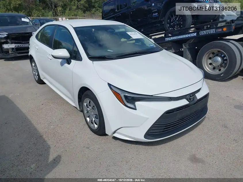 TOYOTA COROLLA 2026, VIN JTDBCMFE0T3136206