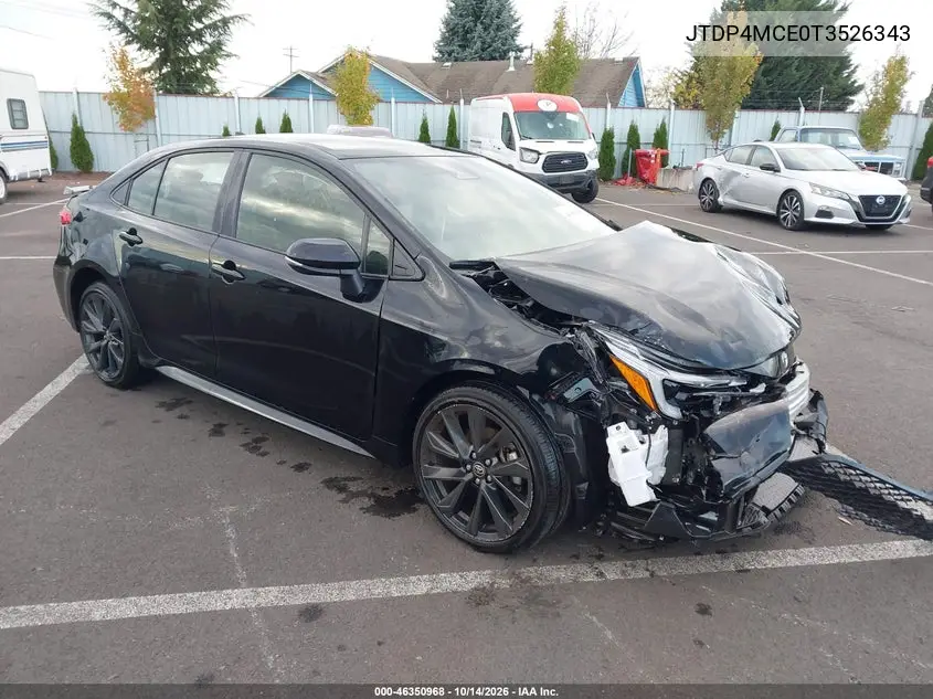 TOYOTA COROLLA 2026, VIN JTDP4MCE0T3526343