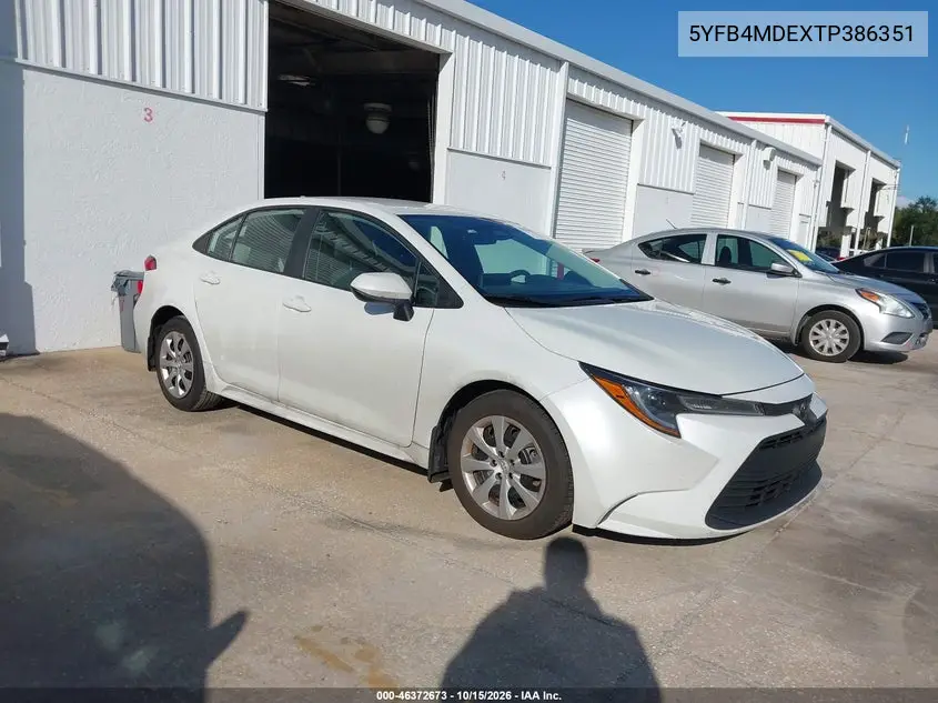 TOYOTA COROLLA 2026, VIN 5YFB4MDEXTP386351
