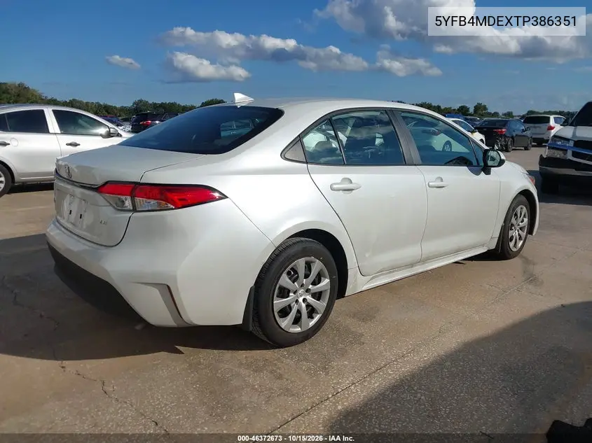 2026 TOYOTA COROLLA VIN 5YFB4MDEXTP386351 — фото 4