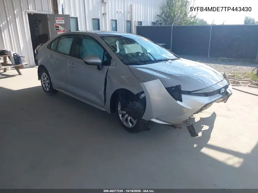 TOYOTA COROLLA 2026, VIN 5YFB4MDE7TP443430