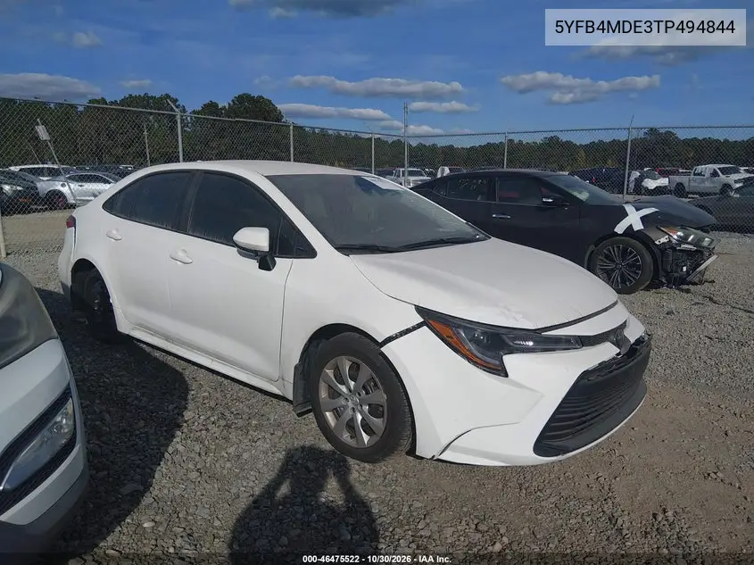TOYOTA COROLLA 2026, VIN 5YFB4MDE3TP494844