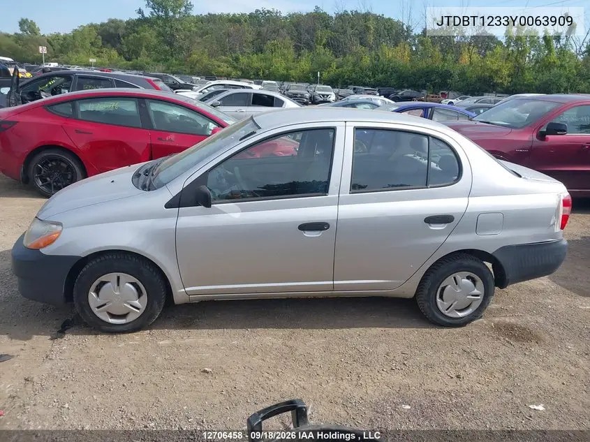 2000 TOYOTA ECHO VIN JTDBT1233Y0063909 — фото 14