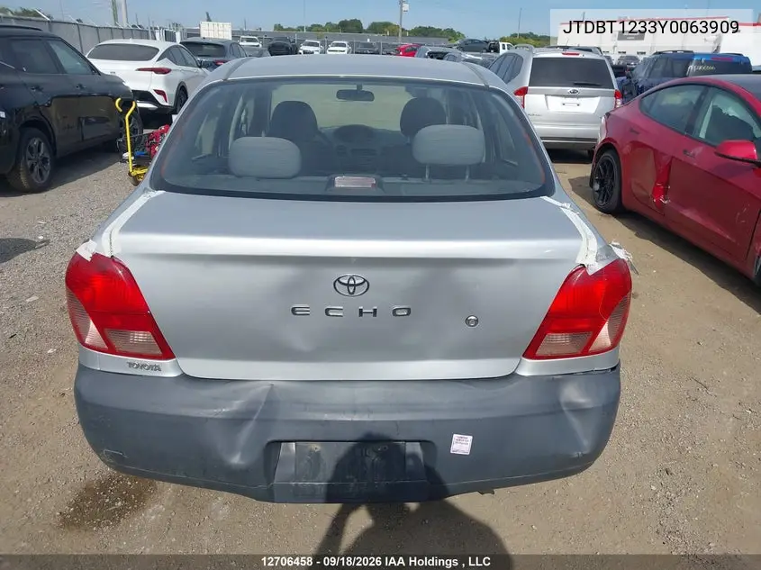 2000 TOYOTA ECHO VIN JTDBT1233Y0063909 — фото 16