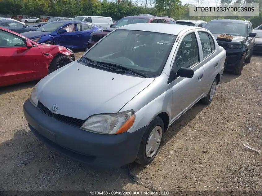 2000 TOYOTA ECHO VIN JTDBT1233Y0063909 — фото 2
