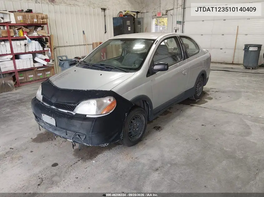2001 TOYOTA ECHO VIN JTDAT123510140409 — фото 2