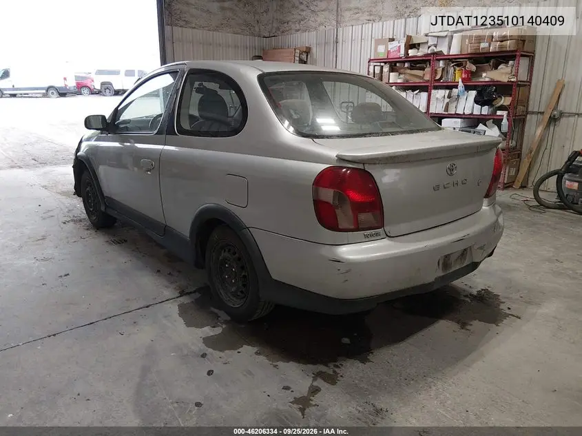 2001 TOYOTA ECHO VIN JTDAT123510140409 — фото 3