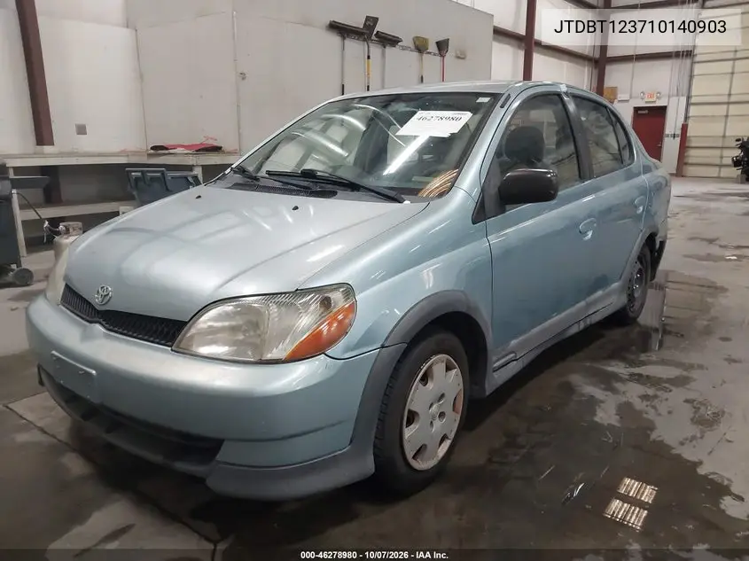 2001 TOYOTA ECHO VIN JTDBT123710140903 — фото 2