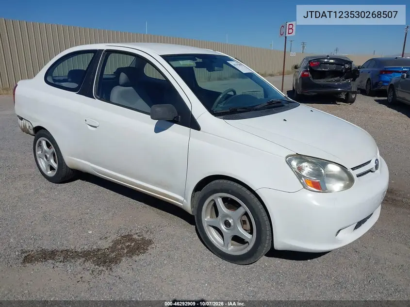 TOYOTA ECHO 2003, VIN JTDAT123530268507