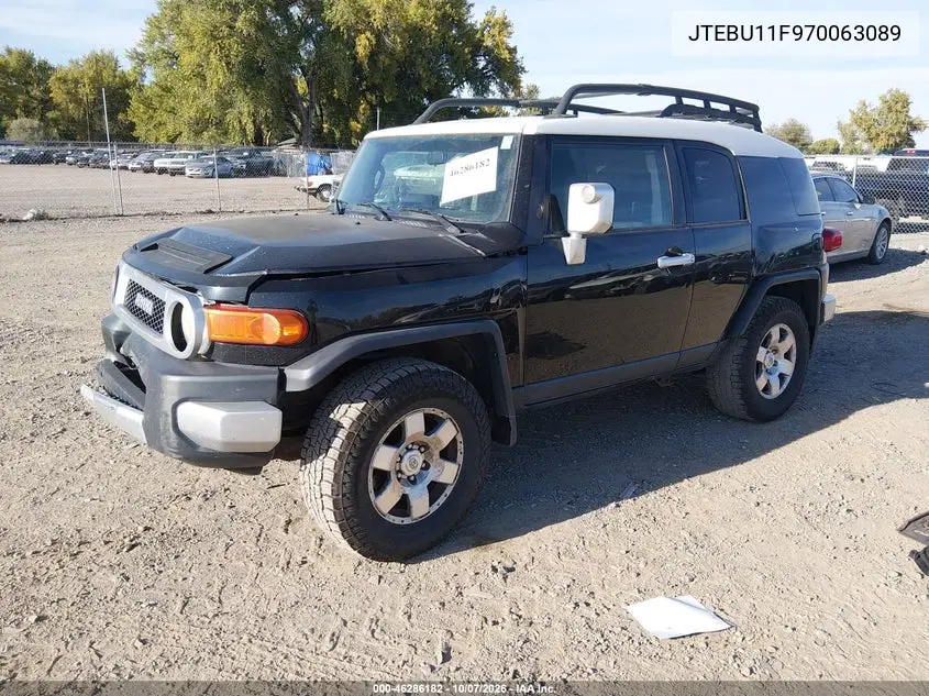 2007 TOYOTA FJ CRUISER VIN JTEBU11F970063089 — фото 2