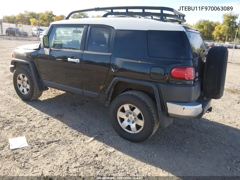 2007 TOYOTA FJ CRUISER VIN JTEBU11F970063089 — фото 3