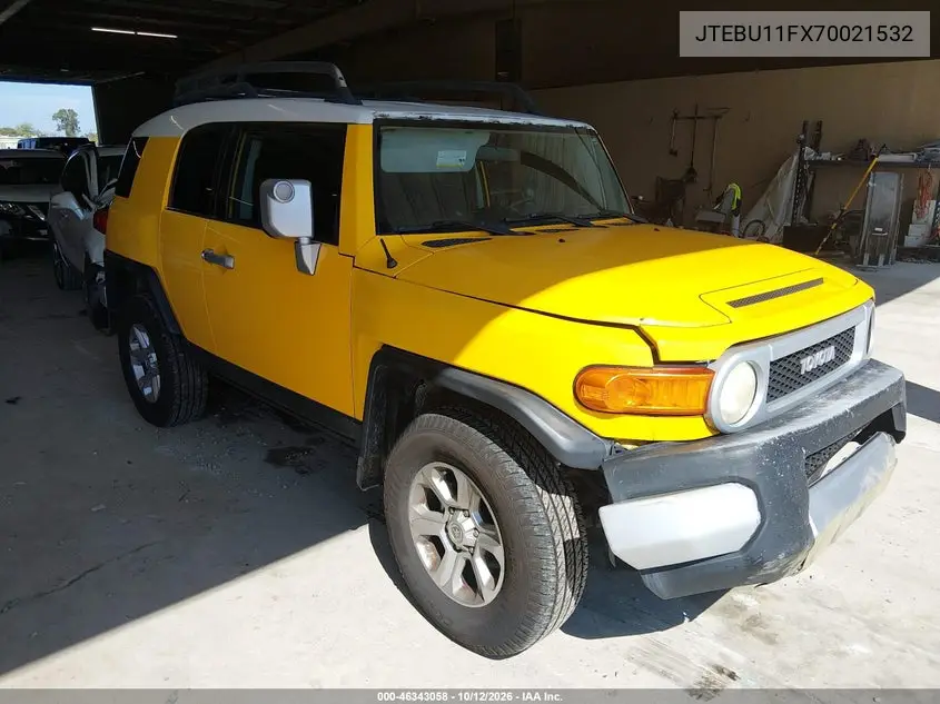 TOYOTA FJ CRUISER 2007, VIN JTEBU11FX70021532