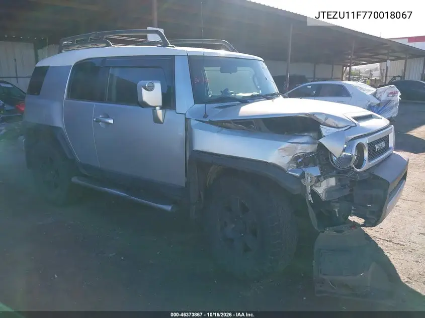 TOYOTA FJ CRUISER 2007, VIN JTEZU11F770018067