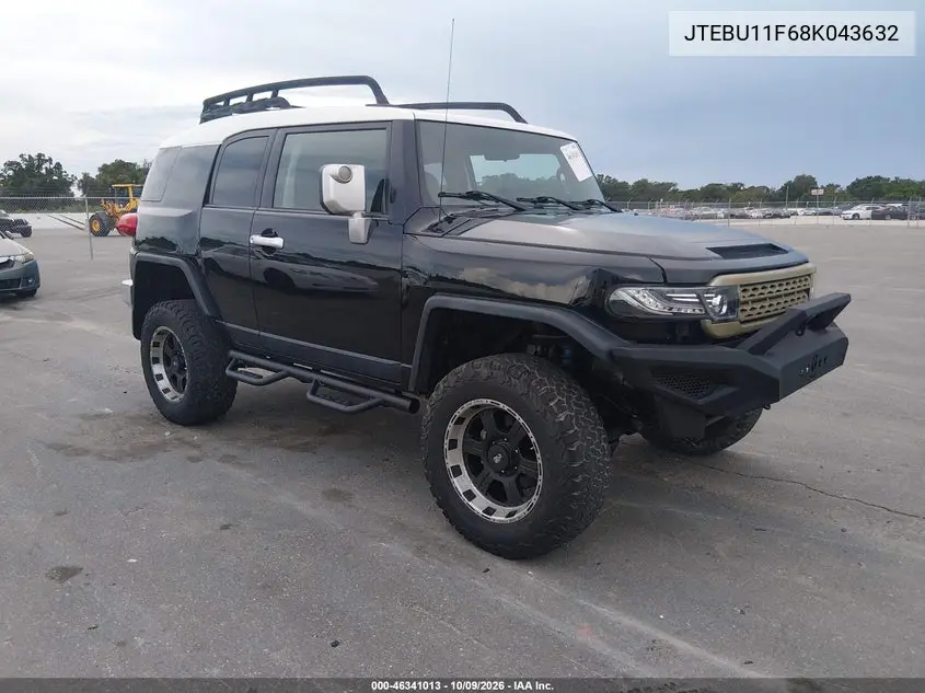 TOYOTA FJ CRUISER 2008, VIN JTEBU11F68K043632