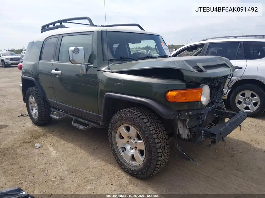 TOYOTA FJ CRUISER 2010, VIN JTEBU4BF6AK091492