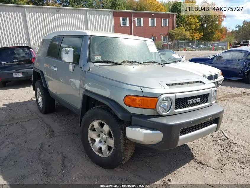 TOYOTA FJ CRUISER 2010, VIN JTEBU4BF4AK075727