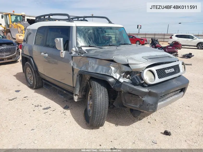TOYOTA FJ CRUISER 2011, VIN JTEZU4BF4BK011591
