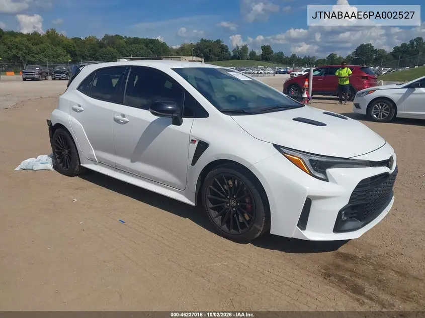 TOYOTA GR COROLLA 2023, VIN JTNABAAE6PA002527
