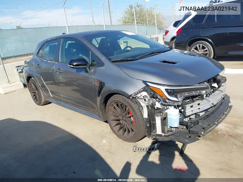 TOYOTA GR COROLLA 2025, VIN JTNABAAE2SA021942