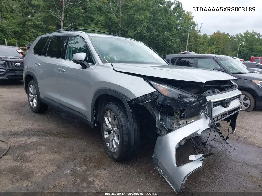 TOYOTA GRAND HIGHLANDER 2024, VIN 5TDAAAA5XRS003189