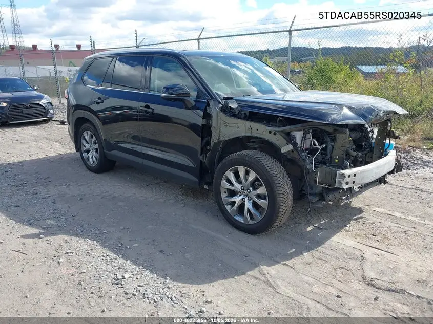 TOYOTA GRAND HIGHLANDER 2024, VIN 5TDACAB55RS020345