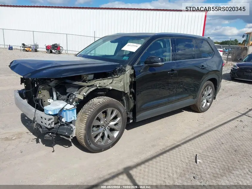 2024 TOYOTA GRAND HIGHLANDER VIN 5TDACAB55RS020345 — фото 2