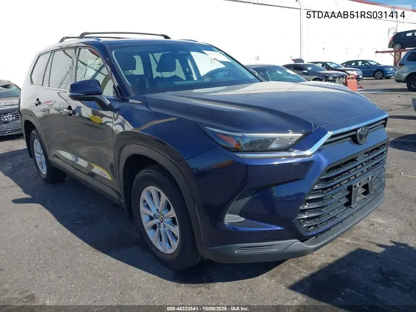 TOYOTA GRAND HIGHLANDER 2024, VIN 5TDAAAB51RS031414